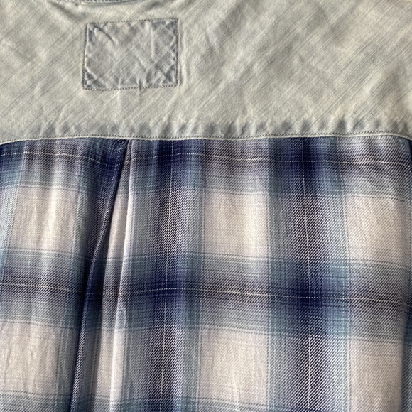 Rails Button Down - Chambray w/ Blue Plaid - Picture 4 of 6